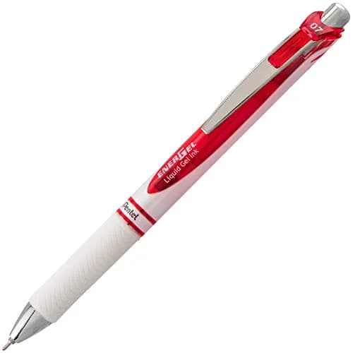 Pentel EnerGel Pearl Liquid Gel Pen 0.7mm Medium Line, Red Ink | Refillable, Smooth Writing (70-120 chars) thumbnail 2