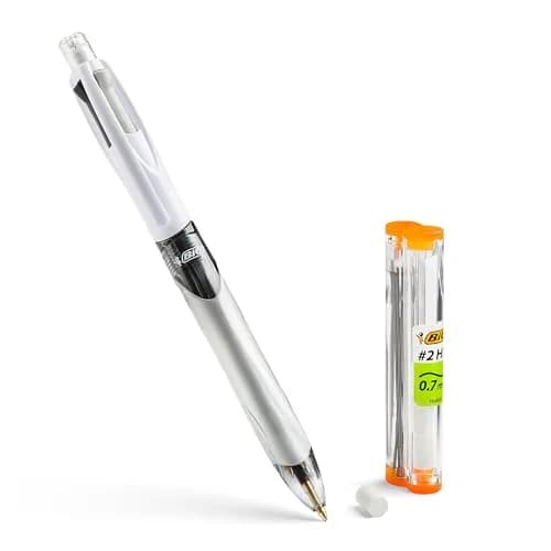 BIC 4-Color 3+1 Retractable Ballpoint Pen & Pencil 0.7mm | Smooth Ink Flow Writing Instrument thumbnail 2