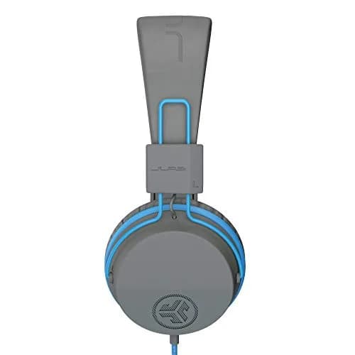 JLab JBuddies Studio On-Ear Kids Wired Headphones with Mic, 40mm Drivers, 85dB Volume Safe, Noise Isolation, Graphite/Blue thumbnail 2