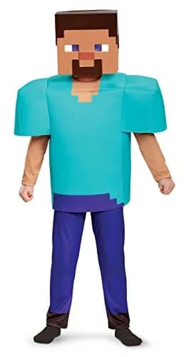 Disguise Minecraft Steve Deluxe Costume for Kids (7-8 Years) | Officially Licensed Halloween Dress Up thumbnail 1