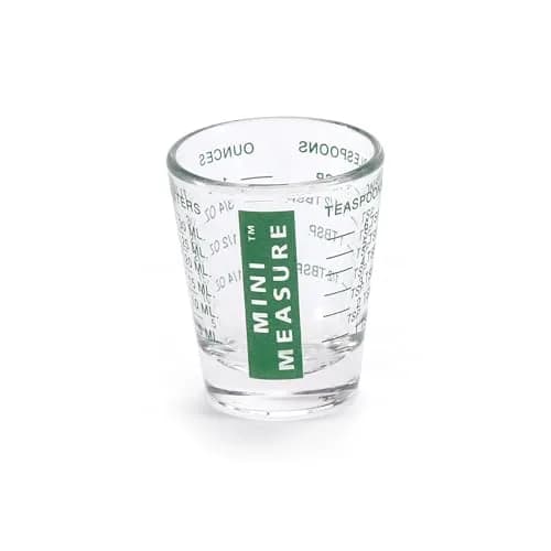 Kolder Mini Measure Heavy Glass, 20-Incremental Measurements | Precise Dry & Liquid Measuring Shot Glass thumbnail 1