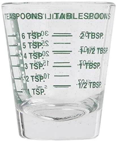 Kolder Mini Measure Heavy Glass, 20-Incremental Measurements | Precise Dry & Liquid Measuring Shot Glass thumbnail 4
