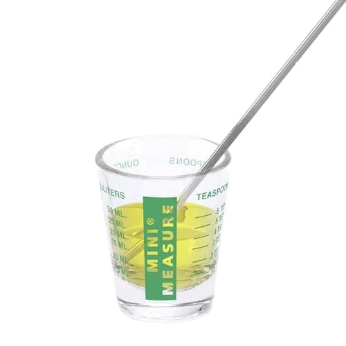 Kolder Mini Measure Heavy Glass, 20-Incremental Measurements | Precise Dry & Liquid Measuring Shot Glass thumbnail 6