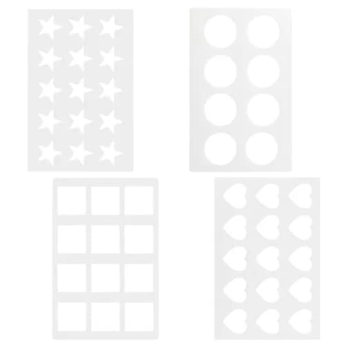 Cosmos 4 Pcs Chocolate Chablon Cookies Stencil Mold Set for Cake Decoration, Assorted Shapes | Food Grade PE, Easy Demoulding thumbnail 1
