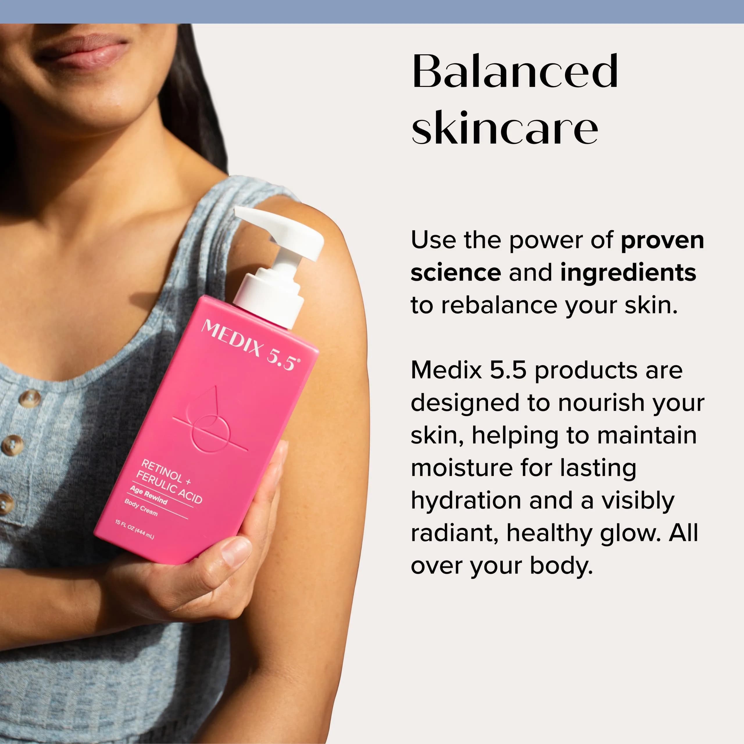 Medix 5.5 Retinol Firming Body Lotion 444ml (15 Fl Oz) | Targets Crepey Skin & Wrinkles - view 5