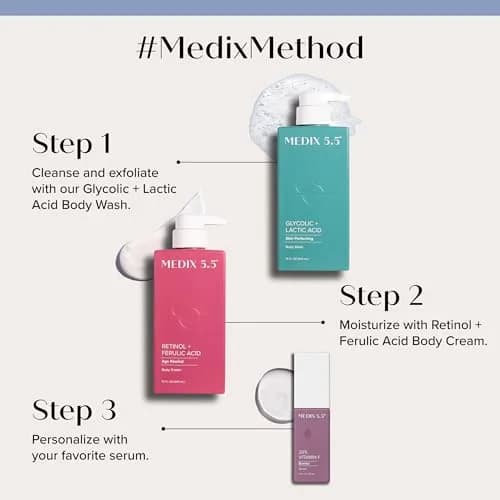 Medix 5.5 Retinol Firming Body Lotion 444ml (15 Fl Oz) | Targets Crepey Skin & Wrinkles thumbnail 6