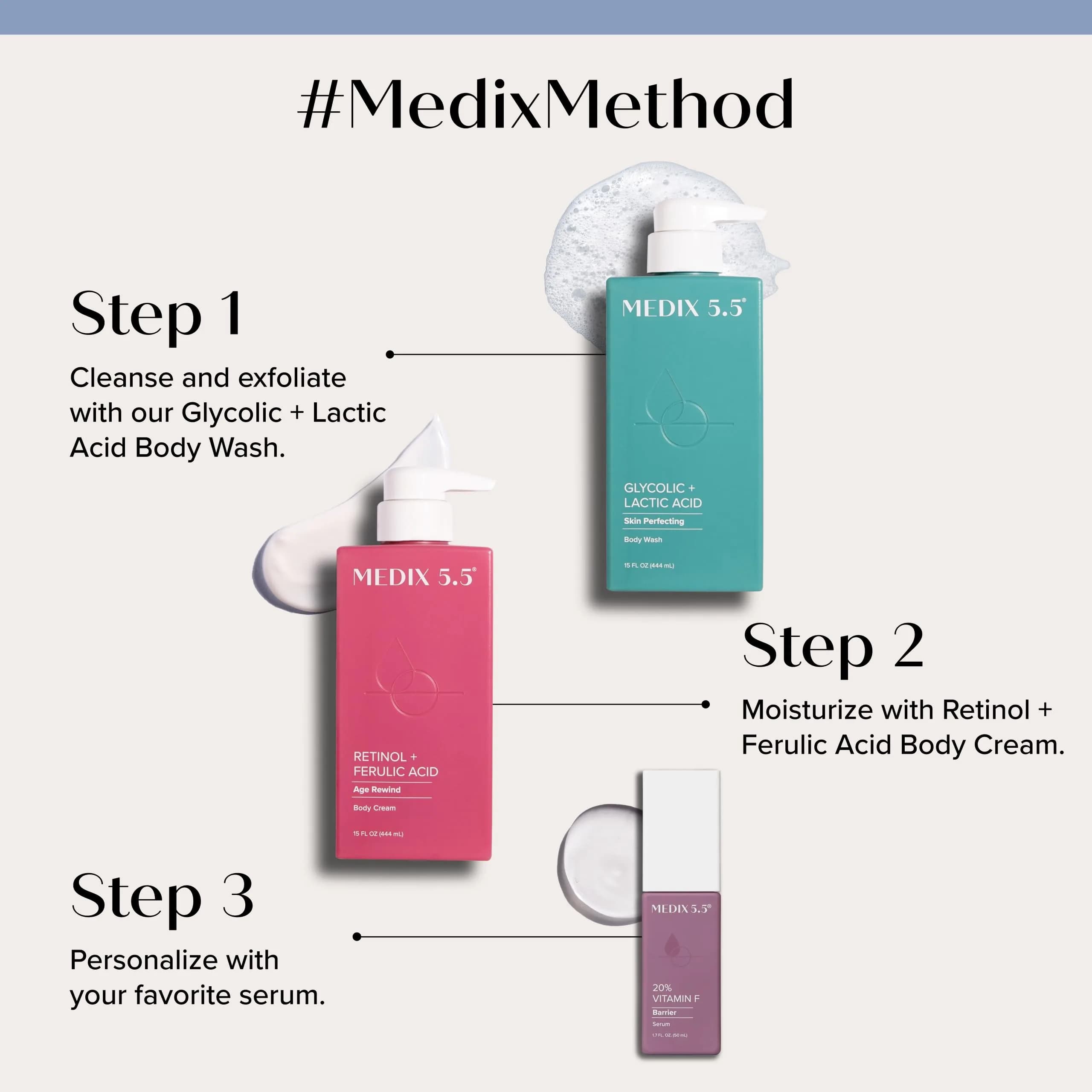 Medix 5.5 Retinol Firming Body Lotion 444ml (15 Fl Oz) | Targets Crepey Skin & Wrinkles - view 6