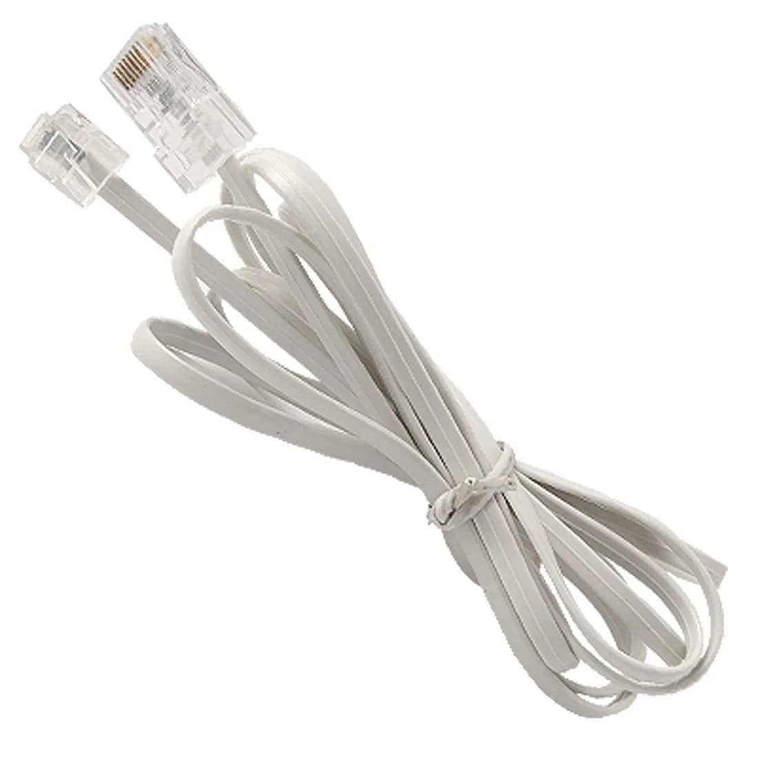 Honbay RJ11 to RJ45 Telephone Cable 1.8m (0.7ft) White | Connect Landline Phones & Modems to Internet — White