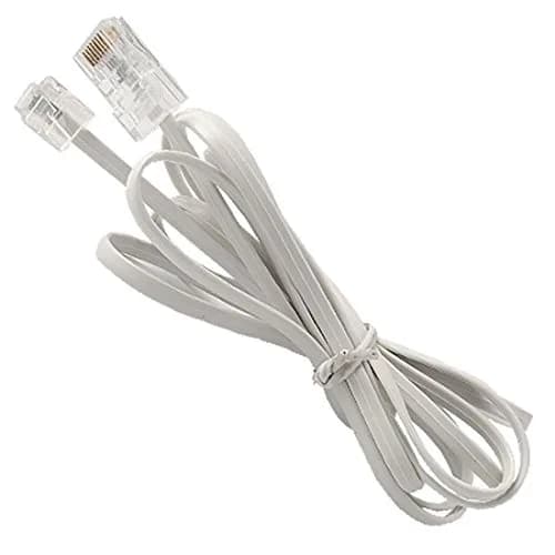 Honbay RJ11 to RJ45 Telephone Cable 1.8m (0.7ft) White | Connect Landline Phones & Modems to Internet thumbnail 1