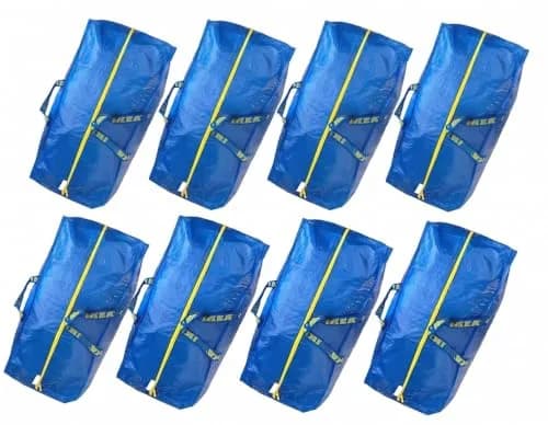 IKEA Frakta Storage Bag Extra Large 8 Pack | Durable polypropylene, Blue, Space Saver Bags thumbnail 1
