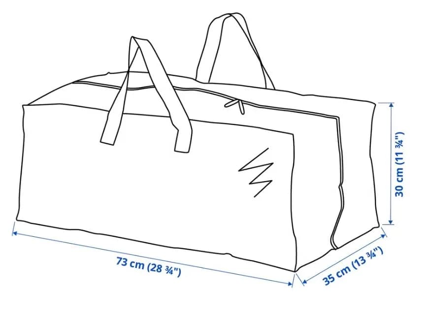 IKEA Frakta Storage Bag Extra Large 8 Pack | Durable polypropylene, Blue, Space Saver Bags thumbnail 2