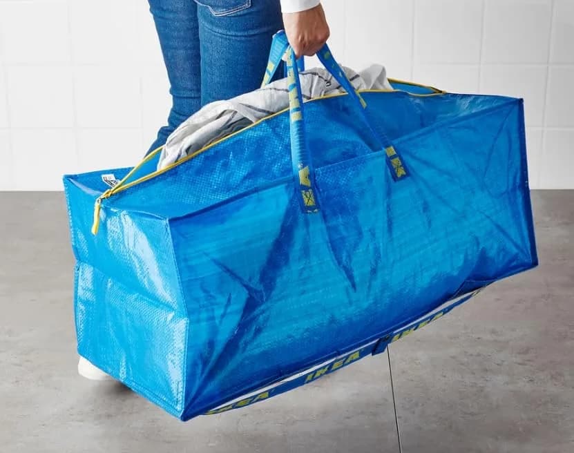 IKEA Frakta Storage Bag Extra Large 8 Pack | Durable polypropylene, Blue, Space Saver Bags thumbnail 4