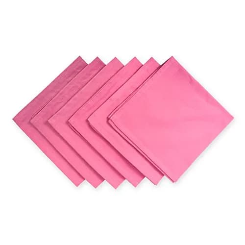 DII Solid Cotton Napkin Set Flamingo 50.8cm x 50.8cm (20" x 20") | Set of 6 Oversized Napkins for Dining thumbnail 1