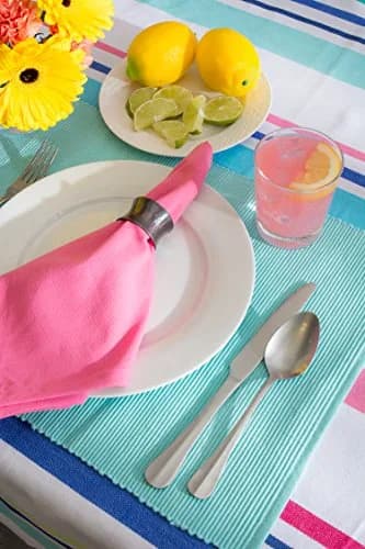 DII Solid Cotton Napkin Set Flamingo 50.8cm x 50.8cm (20" x 20") | Set of 6 Oversized Napkins for Dining thumbnail 6