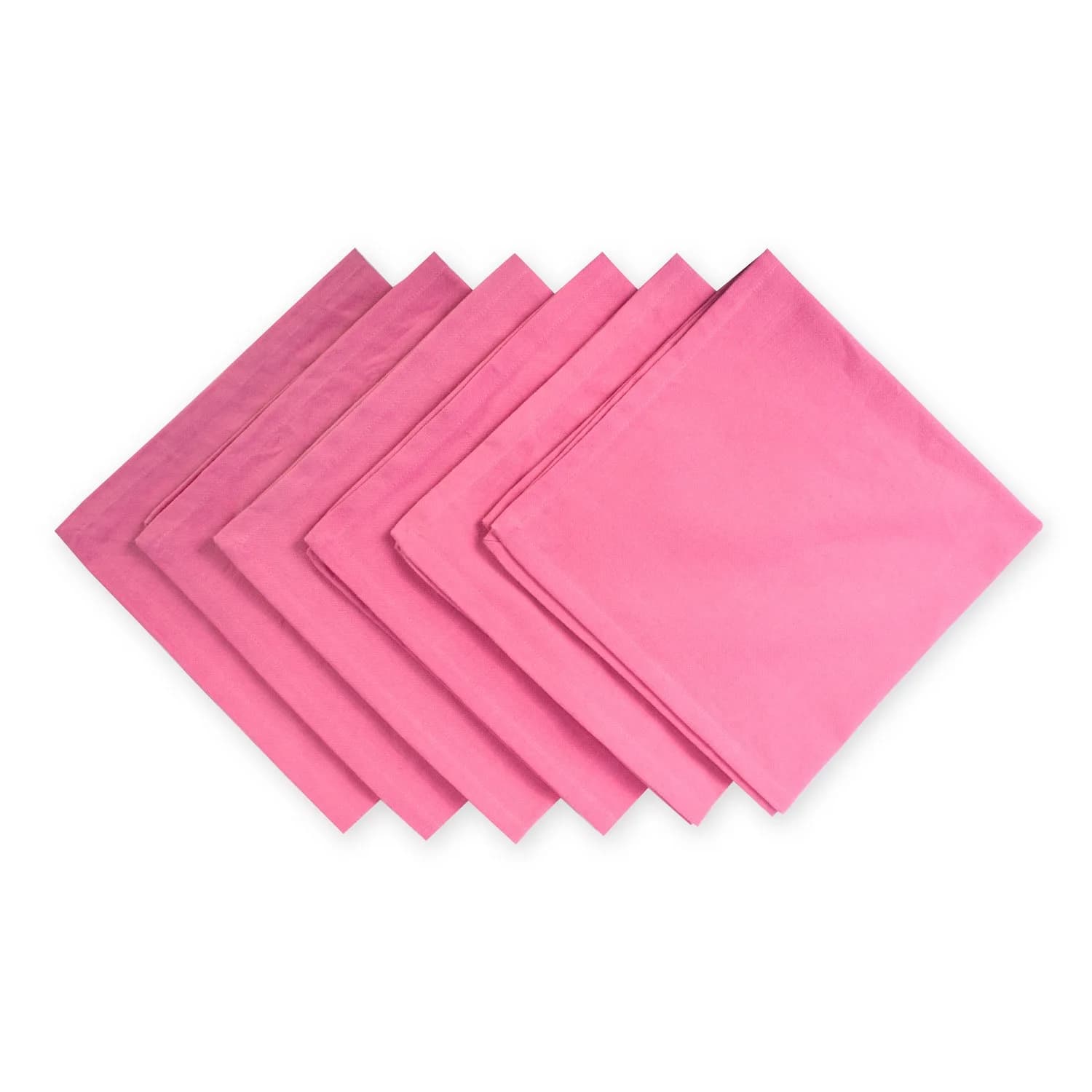 DII Solid Cotton Napkin Set Flamingo 50.8cm x 50.8cm (20" x 20") | Set of 6 Oversized Napkins for Dining - main product image