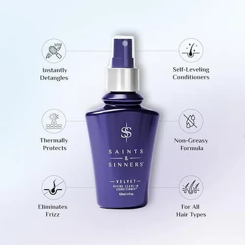 Saints & Sinners Velvet Divine Leave-In Moisturizing Conditioner 4oz | Detangles & Protects All Hair Types thumbnail 2