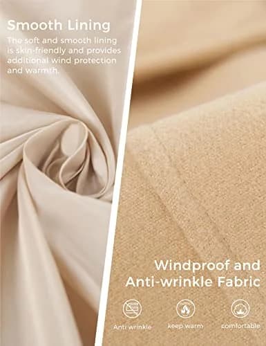 wantdo Women’s Double Breasted Pea Coat Khaki S | Windproof & Stylish Winter Coat thumbnail 6