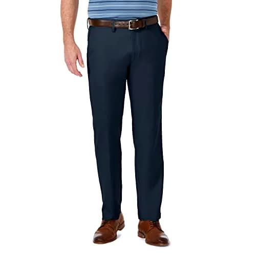 Haggar Men's Straight Fit Cool 18 Pro Golf Pant Navy | Moisture-Wicking, Performance Fit thumbnail 1