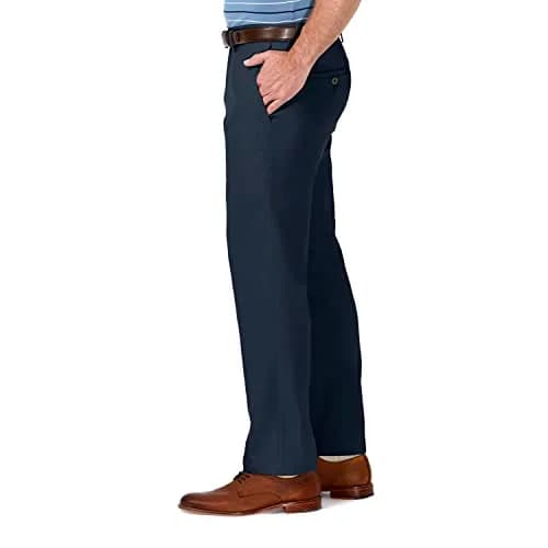 Haggar Men's Straight Fit Cool 18 Pro Golf Pant Navy | Moisture-Wicking, Performance Fit thumbnail 2