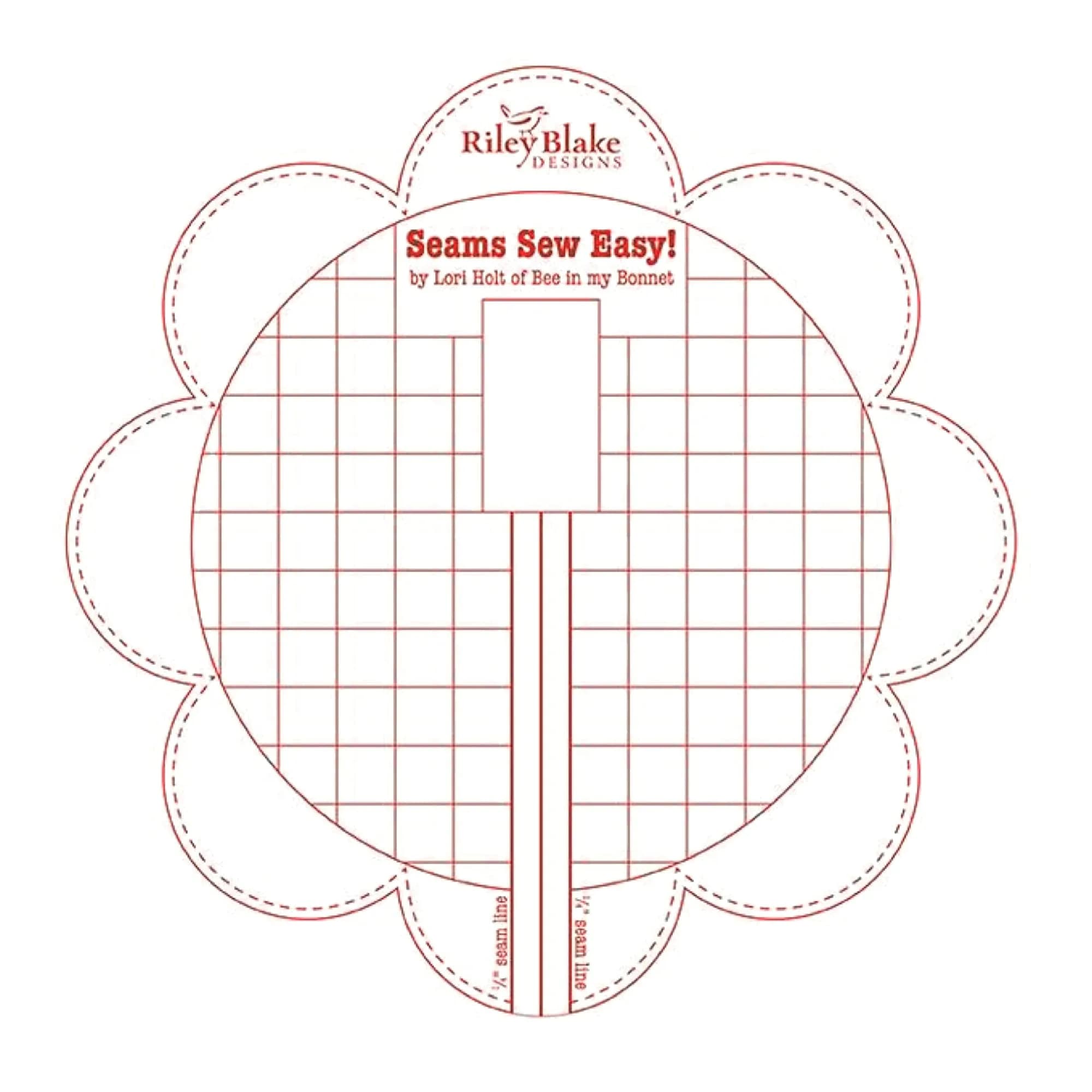 Riley Blake Designs Seams So Easy Seam Guide Red | Accurate 1/4" Seam & Corner Triangles — Jade