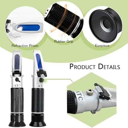 V·RESOURCING Seawater Salinity Refractometer 0-100ppt & 1.000-1.070 Specific Gravity Tester | Automatic Temperature Compensation thumbnail 6