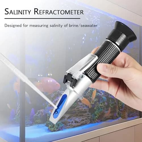 V·RESOURCING Seawater Salinity Refractometer 0-100ppt & 1.000-1.070 Specific Gravity Tester | Automatic Temperature Compensation thumbnail 2
