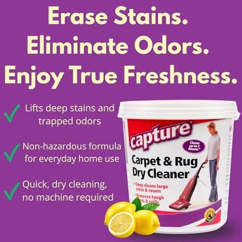 Capture Carpet & Rug Dry Cleaner Powder 1.13 kg (2.5 lb) | Absorbs Dirt, Spills & Odors thumbnail 3