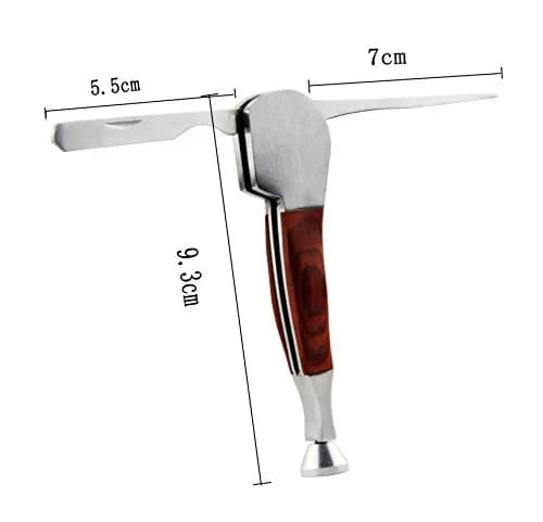 Milcraft 3-in-1 Tobacco Pipe Cleaner Tool Set with Rosewood Handle | Stainless Steel & Rosewood thumbnail 3