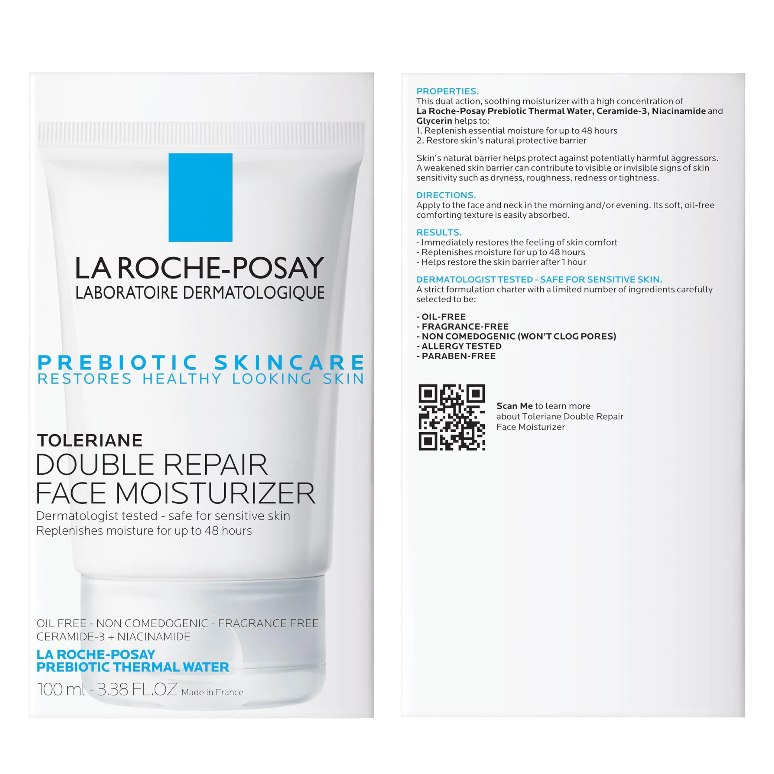 La Roche-Posay Toleriane Oil-Free Moisturizer 100ml (3.38 Fl Oz) for Oily Skin - Non-SPF Formula - view 8