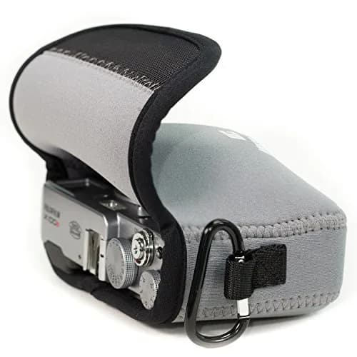 MegaGear Fujifilm X100F, X100T, X100S Camera Case | Ultra Light Neoprene, Carabiner, Gray thumbnail 3
