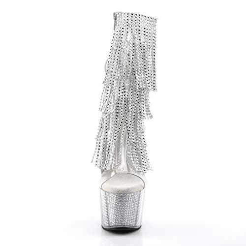 Pleaser Women's Adore-1017SRS Ankle Boot 7" Heel | Nightlife, Fashion-forward, Rhinestone Fringe thumbnail 2