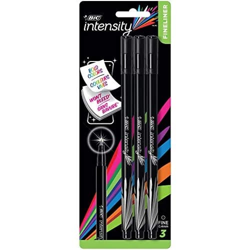 BIC Fineliner Marker Pen Set (3) | Precise 0.4mm Fine Tip for Writing & Art thumbnail 1