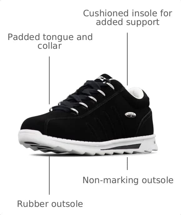 Lugz Changeover Ii Fashion Sneaker, Black/White, 7.5 US | Classic athletic style with cushioned support thumbnail 4