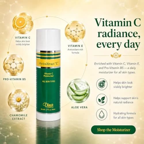 Dinur Cosmetics HydraXtract Vitamin C Moisturizer 50 ml | Decreases Aging & Improves Skin Firmness thumbnail 2