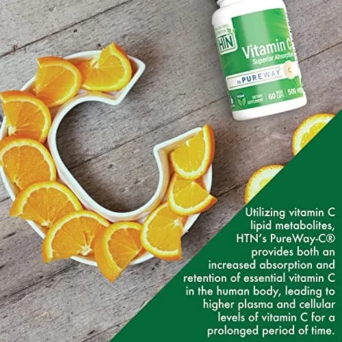 Health Thru Nutrition Vitamin-C 500mg PureWay-C 360 Count High Absorption | Vegan, Non-GMO thumbnail 4