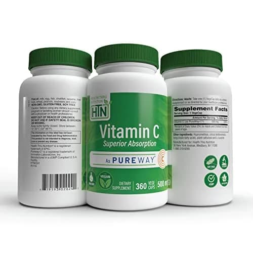 Health Thru Nutrition Vitamin-C 500mg PureWay-C 360 Count High Absorption | Vegan, Non-GMO thumbnail 5