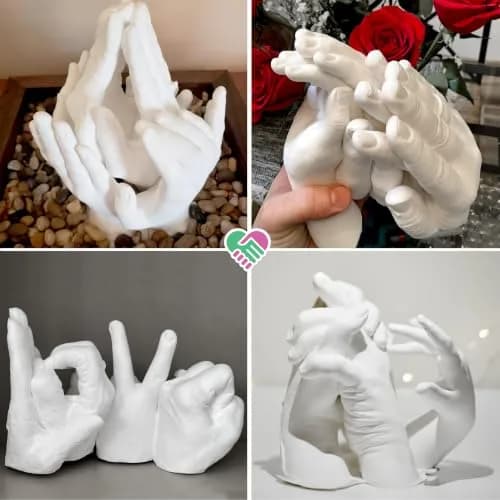 Luna Bean XL Hand Casting Kit for Family - Extra Large Mold, Up to 6 Hands | Family Keepsake thumbnail 4