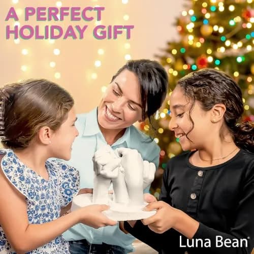 Luna Bean XL Hand Casting Kit for Family - Extra Large Mold, Up to 6 Hands | Family Keepsake thumbnail 2