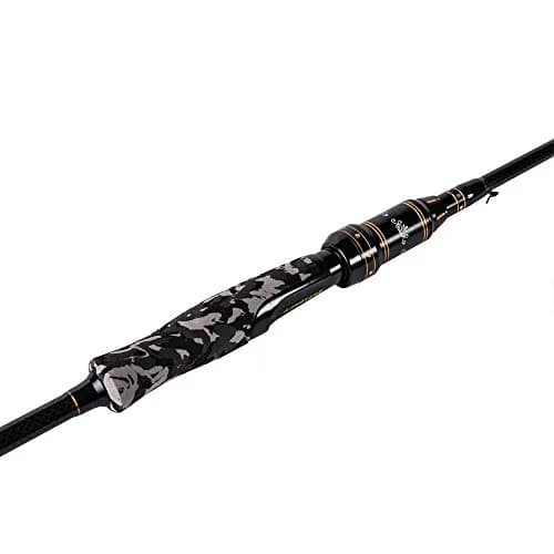 Entsport 7-Feet 2-Piece Spinning Fishing Rod | Medium Heavy, 2 Tips, Carbon Fiber thumbnail 4