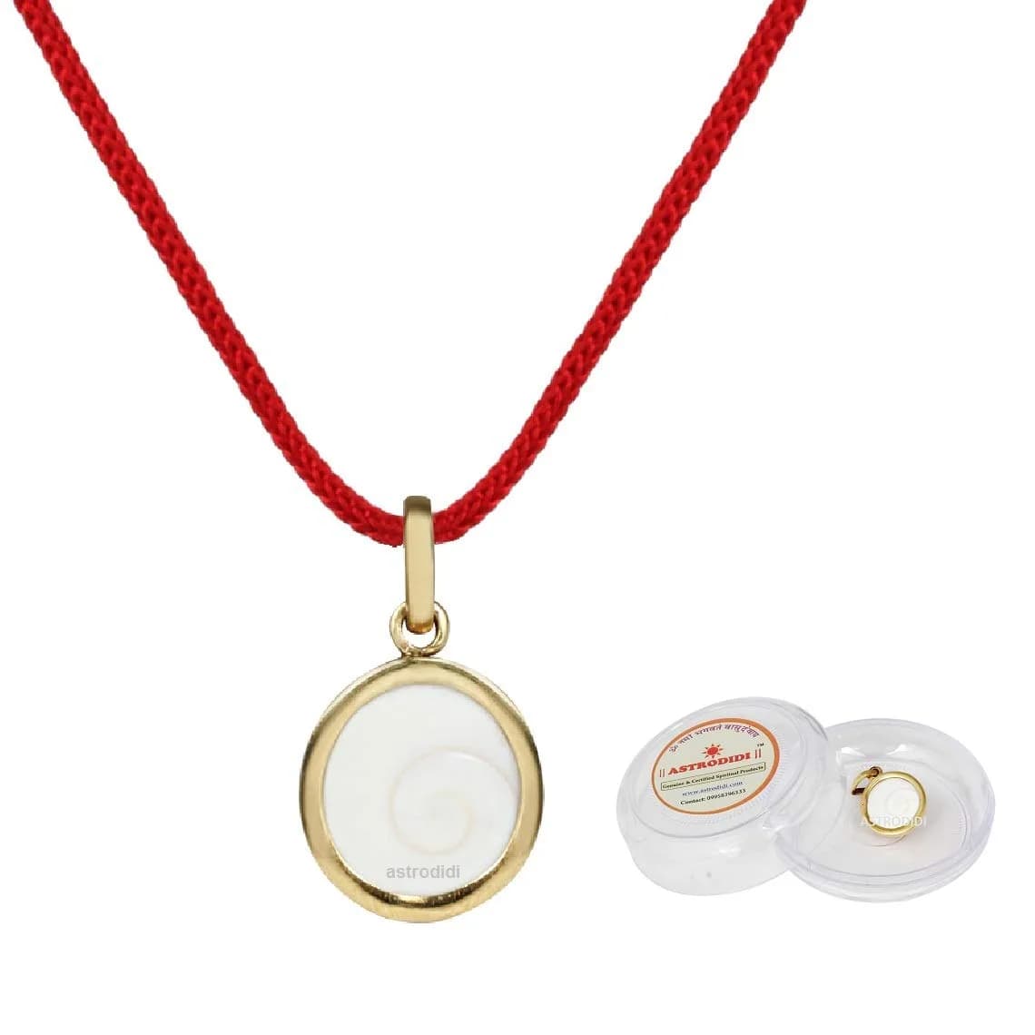 ASTRODIDI Gomti Chakra Pendant Natural Circle 17mm x 15mm x 5mm | Auspicious Charm for Men - main product image