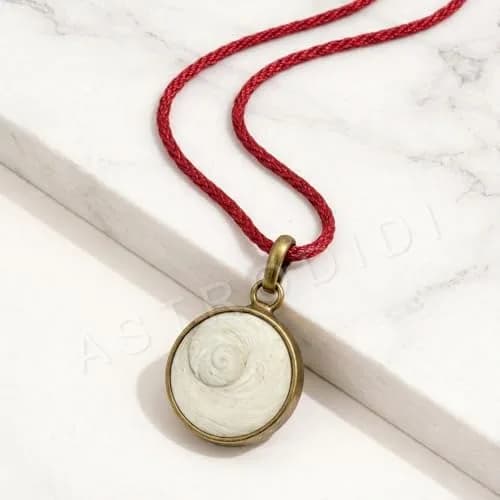 ASTRODIDI Gomti Chakra Pendant Natural Circle 17mm x 15mm x 5mm | Auspicious Charm for Men thumbnail 4