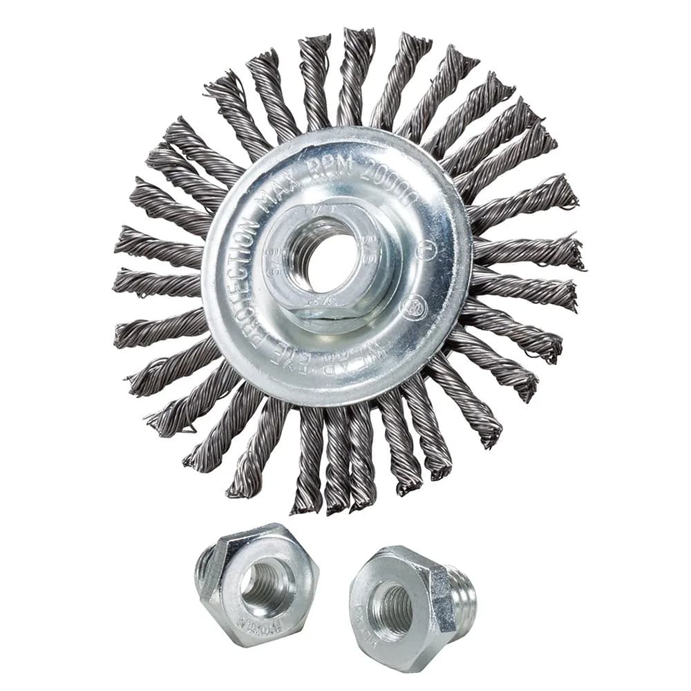 Mercer Abrasives Stringer Bead Wire Wheel 4" .020 Carbon Steel | Heavy-Duty Cleaning Tool