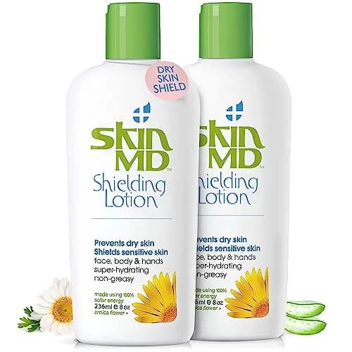Skin MD Shielding Lotion Hydrating Body Lotion for Sensitive Skin with Dispenser | Non-Greasy, Fast-Absorbing Moisturizer with Plant-Based Ingredients, Eczema & Psoriasis Relief - 8oz 2-Pack thumbnail 1