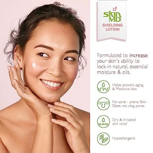 Skin MD Shielding Lotion Hydrating Body Lotion for Sensitive Skin with Dispenser | Non-Greasy, Fast-Absorbing Moisturizer with Plant-Based Ingredients, Eczema & Psoriasis Relief - 8oz 2-Pack thumbnail 4