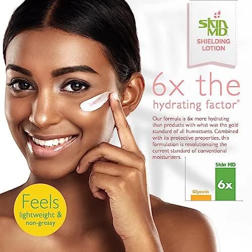 Skin MD Shielding Lotion Hydrating Body Lotion for Sensitive Skin with Dispenser | Non-Greasy, Fast-Absorbing Moisturizer with Plant-Based Ingredients, Eczema & Psoriasis Relief - 8oz 2-Pack thumbnail 7