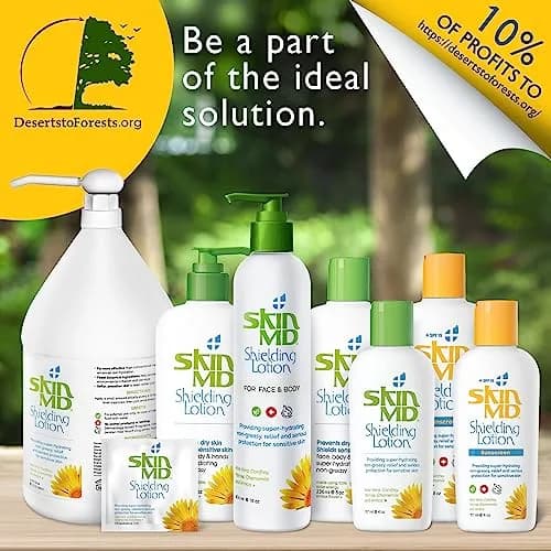 Skin MD Shielding Lotion Hydrating Body Lotion for Sensitive Skin with Dispenser | Non-Greasy, Fast-Absorbing Moisturizer with Plant-Based Ingredients, Eczema & Psoriasis Relief - 8oz 2-Pack thumbnail 9