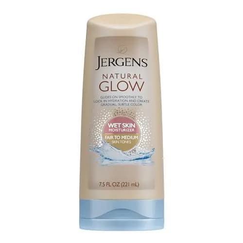 Jergens Natural Glow Wet Skin Moisturizer Lotion, Fair to Medium 222ml (7.5 Fl Oz) | Gradual Streak-Free Color thumbnail 1