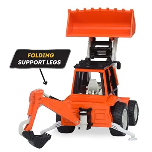 Driven by Battat Backhoe Loader Toy 7-Inch | Realistic Construction Vehicle with Lights & Sounds for Kids 3+ thumbnail 4