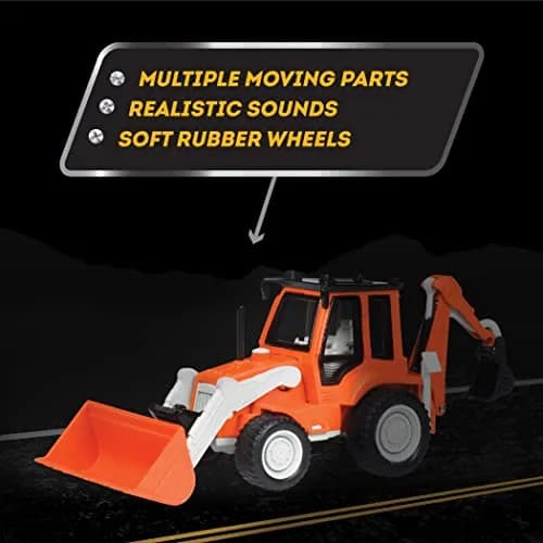 Driven by Battat Backhoe Loader Toy 7-Inch | Realistic Construction Vehicle with Lights & Sounds for Kids 3+ thumbnail 6
