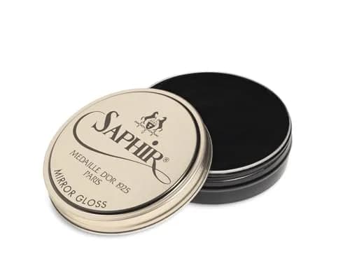 Saphir Medaille d’Or Mirror Gloss - Natural Wax Polish for Leather Shoes & Boots - Black | Mirror Shine Finish, 75ml thumbnail 1